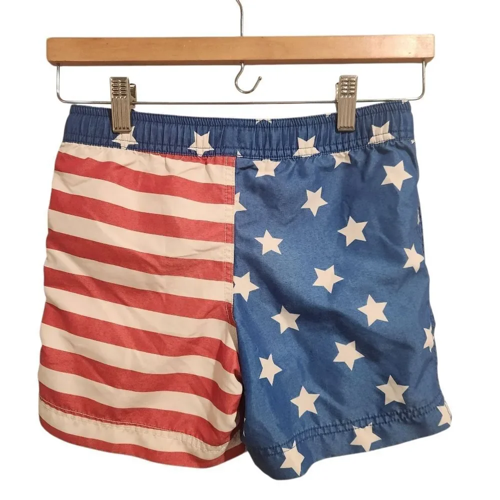 Hanna Andersson American Flag Swim Shorts Size 5